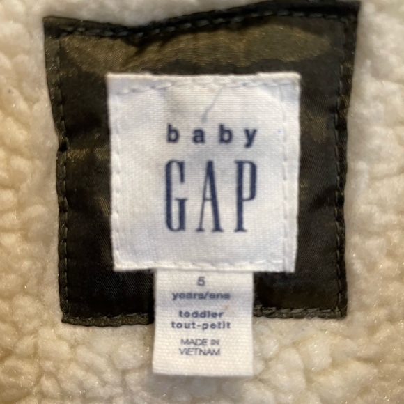 Girls Gap double breasted jacket with shearling interior - Picture 6 of 7